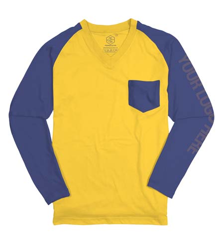 V-Neck Raglan with Pocket